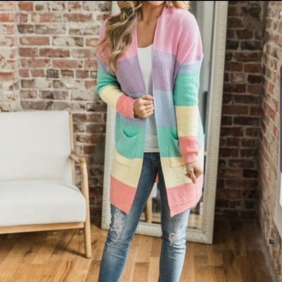 Sweetbb Sweaters - Final Sale!! Striped Cardigan